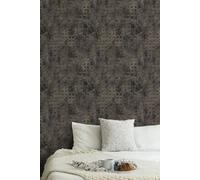 As Creation Bricoflor Black And Gold Geometric Wallpaper Self Adhesive Non Woven Wallpaper Ideal For Bedroom 10.05 X 0.53 M