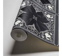 As Creation Bricoflor Black And Grey Floral Wallpaper Wallpaper With Dark Tones Black Wallpaper 10.05 X 0.53 M