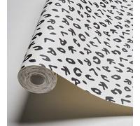 As Creation Bricoflor Black And White Chic Wallpaper With Cheetah Design Wallpaper With Lettering Modern Wallpaper 10.05 X 0.53 M