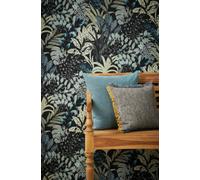 As Creation Bricoflor Black Leaf Wallpaper Non Woven Wall Paper Self Adhesive Wall Coverings Ideal For Bedroom 10.05 X 0.53 M