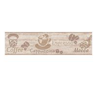 As Creation Bricoflor Brown Coffee Themed Wallpaper Border Coffee Wood Look Wallpaper Border 5.00 X 0.13 M