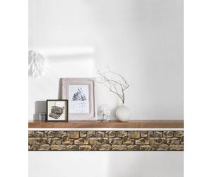 As Creation Bricoflor Brown Rustic Brick Effect Wallpaper Border Vintage Brick Look Wallpaper Border 5.00 X 0.17 M
