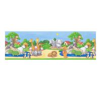 As Creation Bricoflor Cartoon Zoo Style Wallpaper Border In Multicolour Colourful Wallpaper Border 5.00 X 0.17 M