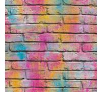 As Creation Bricoflor Colourful Brick Wallpaper For Living Room With Offset Match 10.05 X 0.53 M