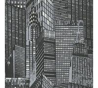 As Creation Bricoflor Comic Skyscraper City Black Silver Glow In Dark Wallpaper Washable Non-Woven Vinyl Wallpaper 10.05 X 0.53 M