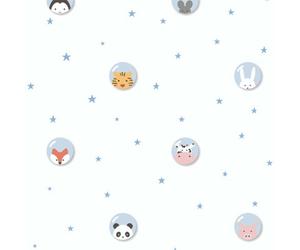As Creation Bricoflor Cow Panda Cat Pig Rabbit Fox With Stars Wallpaper Washable 10.05 X 0.53 M