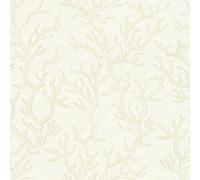 As Creation Bricoflor Cream And Beige Metallic Wallpaper With Tree Detail Metallic Wallpaper 10.05 X 0.70 M