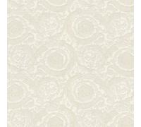 As Creation Bricoflor Cream Baroque Effect Textured Non-Wove Vinyl Wallpaper Strippable And Scrubbable Wallpaper 10.05 X 0.70 M