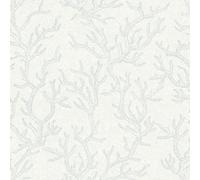 As Creation Bricoflor Cream Metallic Wallpaper With Blue Branch For Hallway 10.05 X 0.70 M