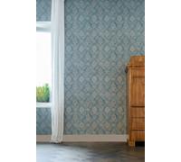 As Creation Bricoflor Damask Wallpaper Teal And Gold Baroque Wallpaper Victorian Wallpaper With Floral Patterns For Bedrooms 10.05 X 0.53 M