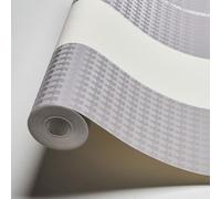 As Creation Bricoflor Dark Grey Modern Wallpaper Vinyl Wallpaper With Stripe Pattern And Face Design Wallpaper 10.05 X 0.53 M