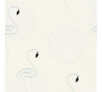 As Creation Bricoflor Flamingo Wallpaper Beige With Glitter Effect Non- Woven Wallpaper With Straight Match 64Cm 10.05 X 0.53 M