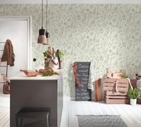 As Creation Bricoflor Floral Wallpaper Green And Beige Leaf Tiny Flowers Soft Colours Wallpaper 10.05 X 0.53 M