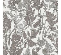 As Creation Bricoflor Floral Wallpaper In Grey And White Neutral Tones Wallpaper With Leaves And Flowers Wallpaper 10.05 X 0.53 M
