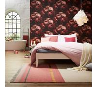 As Creation Bricoflor Floral Wallpaper Maroon Red Rose Wallpaper With Grainy Effect Large Rose Wallpaper With Vintage Vibes 10.05 X 0.53 M