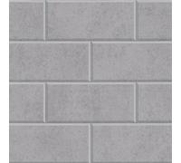 As Creation Bricoflor Grey Stone Wall Effect Vinyl Wallpaper Non-Woven Wallpaper Straight Match 64Cm 10.05 X 0.70 M