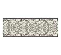 As Creation Bricoflor Ivory And Black Leaf Damask Wallpaper Border Non-Woven Paste The Wall Vinyl Wallpaper 5.00 X 0.17 M