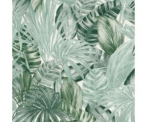 As Creation Bricoflor Jungle Leaves Wallpaper Green Foliage Wallpaper With Large Leaves Tropical Oasis 10.05 X 0.53 M