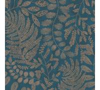 As Creation Bricoflor Jungle Wallpaper Blue Beige Leaf Wallpaper With Ditsy And Fern Patterns Scandi Wallpaper 10,05 X 0,53 M