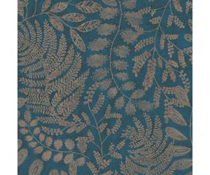 As Creation Bricoflor Jungle Wallpaper Blue Beige Leaf Wallpaper With Ditsy And Fern Patterns Scandi Wallpaper 10,05 X 0,53 M
