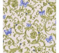 As Creation Bricoflor Light Pink And Gold Baroque Wallpaper With Purple Butterflies Non-Woven Scrubbable Vinyl Wallpaper 10.05 X 0.70 M