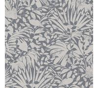 AS Creation Battle of Style Foliage Charcoal Silver Wallpaper 38831-4 - Leaves