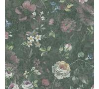 Non-Woven Wallpaper Floral Romantic Vintage Green White Pink 38636-2 (3,47£/1qm)