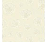 Versace Wallpaper Cream White Luxury Non-Woven Wallpaper Logo Medusa 386116 10.05 x 0.70 m Made in Germany