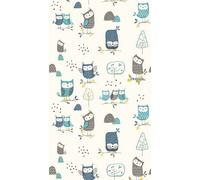 As Creation Bricoflor Non-Woven Wallpaper, Animal Wallpaper, Bird, Forest & Tree In Beige, Cream, Blue, Turquoise, Petrol - 2,80 X 1,59 M