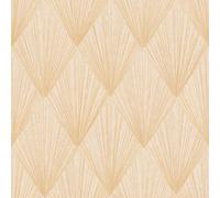 As Creation Bricoflor Non-Woven Wallpaper, Art Déco Wallpaper, Geometric In Beige, Cream, Silver - 10,05 X 0,53 M