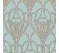 As Creation Bricoflor Non-Woven Wallpaper, Art Déco Wallpaper In Brown, Turquoise - 10,05 X 0,53 M