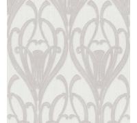 As Creation Bricoflor Non-Woven Wallpaper, Art Déco Wallpaper In Grey, White - 10,05 X 0,53 M
