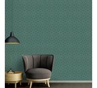 As Creation Bricoflor Non-Woven Wallpaper, Art Déco Wallpaper In Petrol - 10,05 X 0,53 M