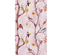 As Creation Bricoflor Non-Woven Wallpaper, Bird Wallpaper, Forest & Tree In Brown, Pink - 1,5 X 2,8 M