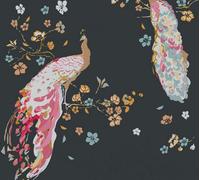 As Creation Bricoflor Non-Woven Wallpaper, Bird Wallpaper In Black - 10,05 X 0,53 M