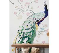 Livingwalls House of Turnowsky 389091 Photo Wallpaper Bird Wallpaper Colourful Wallpaper Floral Non-Woven Wallpaper 2.8 m x 1.59 m Made in Germany