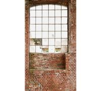 Photo Wallpaper Loft Brick Look Window Industrial Brown Red 39242-1 (5,44£/1qm)