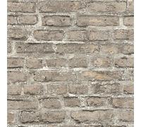 As Creation Bricoflor Non-Woven Wallpaper, Brick & Stone Wallpaper In Brown, Multicoloured, Grey - 10,05 X 0,53 M
