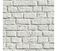 As Creation Bricoflor Non-Woven Wallpaper, Brick & Stone Wallpaper In Grey, White - 10,05 X 0,53 M