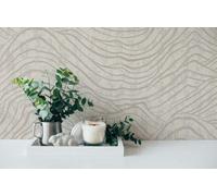 As Creation Bricoflor Non-Woven Wallpaper, Chinoiserie Wallpaper In Silver, White - 10,05 X 0,53 M