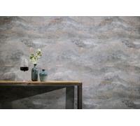 As Creation Bricoflor Non-Woven Wallpaper, Chinoiserie Wallpaper, Marble, Modern In Bronze, Grey - 10,05 X 0,53 M