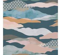 As Creation Bricoflor Non-Woven Wallpaper, Chinoiserie Wallpaper, Modern, Scandinavian In Beige, Cream, Blue, White - 10,05 X 0,53 M