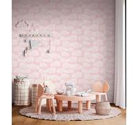As Creation Bricoflor Non-Woven Wallpaper, Cloud Wallpaper In Pink - 10,05 X 0,53 M