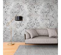 As Creation Bricoflor Non-Woven Wallpaper, Damask Wallpaper In Grey - 1,59 X 2,8 M