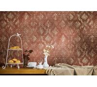 As Creation Bricoflor Non-Woven Wallpaper, Damask Wallpaper, Vintage In Gold, Orange, Terracotta, Red - 10,05 X 0,53 M