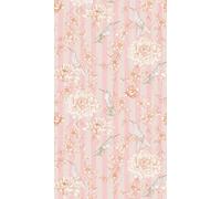 As Creation Bricoflor Non-Woven Wallpaper, Floral Wallpaper, Bird In Pink - 2,80 X 1,59 M