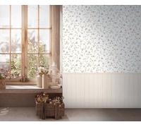 As Creation Bricoflor Non-Woven Wallpaper, Floral Wallpaper, Country, Wood Effect, Vintage In Beige, Cream, Green, Pink - 2,80 X 1,59 M