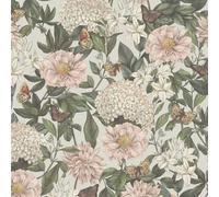 As Creation Bricoflor Non-Woven Wallpaper, Floral Wallpaper In Grey - 10,05 X 0,53 M