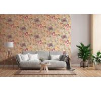 As Creation Bricoflor Non-Woven Wallpaper, Floral Wallpaper, Vintage Multicoloured - 10,05 X 0,53 M