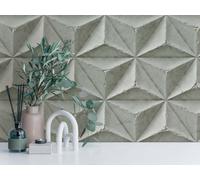 As Creation Bricoflor Non-Woven Wallpaper, Funky Wallpaper, Concrete, Geometric In Grey - 10,05 X 0,53 M